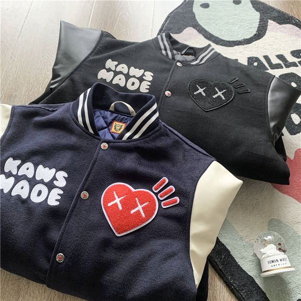 men's jackets human made varsity jacket men women sheep embroidery leather sleeve baseball 230901, Black;brown
men's jackets human made varsity jacket men women sheep embroidery leather sleeve baseball 230901, Black;brown