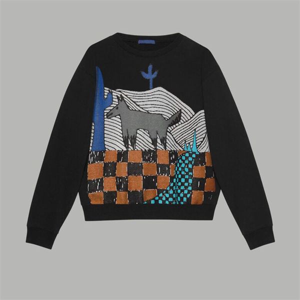 2023 autumn/winter new pullover letter pattern printed long sleeve sweater pure cotton rib round neck q323, Black;brown
2023 autumn/winter new pullover letter pattern printed long sleeve sweater pure cotton rib round neck q323, Black;brown