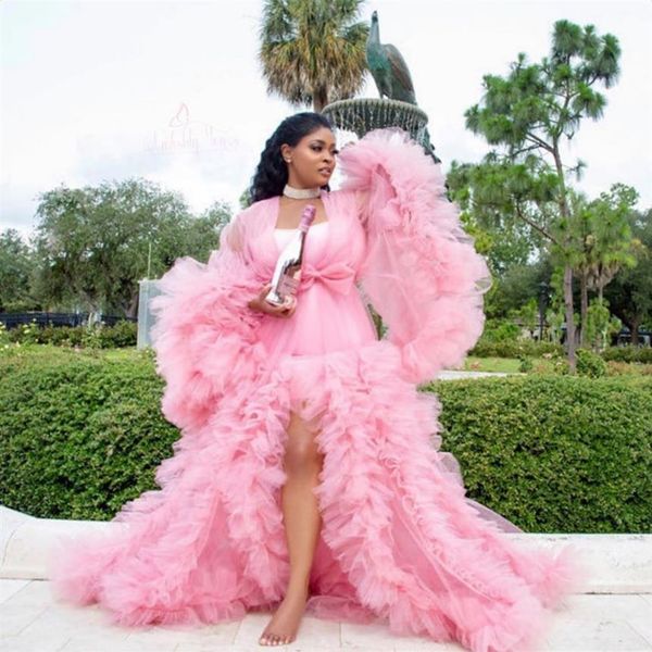 pink illusion ruffles tulle long sleeve women jackets winter kimono pregnant party sleepwear bathrobe sheer nightgown robes s312c, White
pink illusion ruffles tulle long sleeve women jackets winter kimono pregnant party sleepwear bathrobe sheer nightgown robes s312c, White