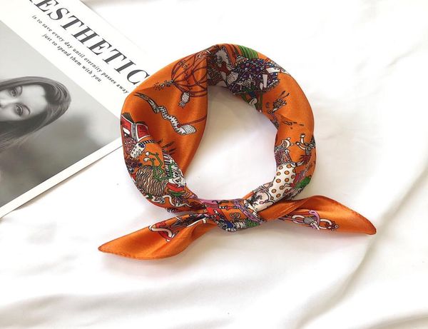 silk neck scarf women square retro ladies headband paris neck ring shawl summer spring scarves quality 5050cm9584081, Blue;gray
silk neck scarf women square retro ladies headband paris neck ring shawl summer spring scarves quality 5050cm9584081, Blue;gray