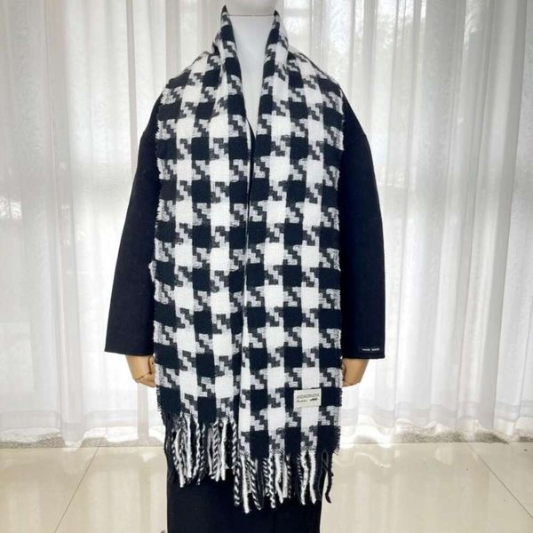 double sided tasseled scarf womens imitation cashmere houndstooth plaid autumn and winter warm all matching shawl, Blue;gray
double sided tasseled scarf womens imitation cashmere houndstooth plaid autumn and winter warm all matching shawl, Blue;gray