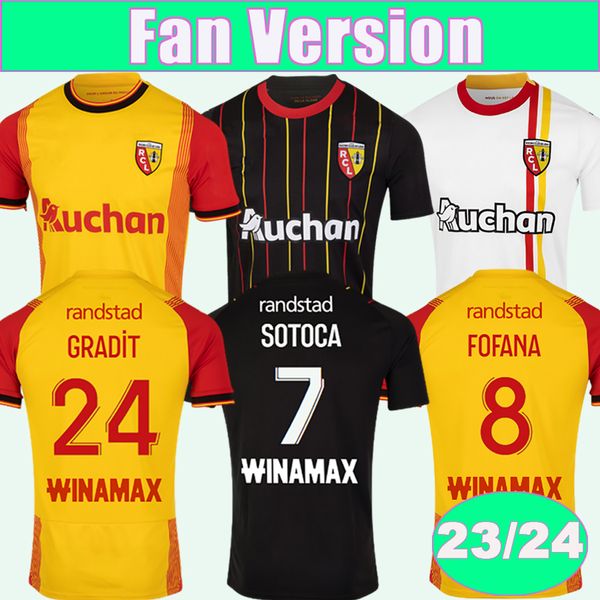 2023 24 rc lens fofana buksa mens soccer jerseys medina gradit sotoca boura home away 3rd white football shirts short sleeve uniforms, Black;yellow
2023 24 rc lens fofana buksa mens soccer jerseys medina gradit sotoca boura home away 3rd white football shirts short sleeve uniforms, Black;yellow