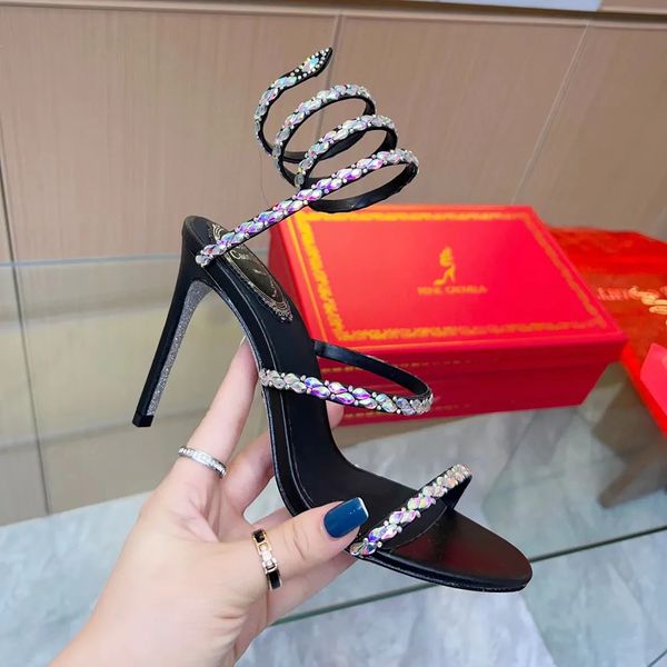 new rene caovilla cleo stiletto sandals crystals gem embellished heels evening shoes women high heeled luxury designers party wraparound dre, Black
new rene caovilla cleo stiletto sandals crystals gem embellished heels evening shoes women high heeled luxury designers party wraparound dre, Black