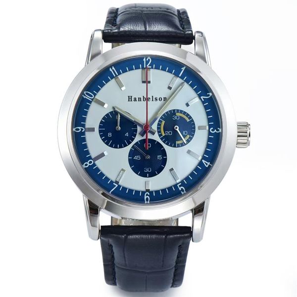 2022 watches for men montre de luxe wristwatches montre japan vk quartz movement chronograph two tone face blue leather strap orol298z, Slivery;brown
2022 watches for men montre de luxe wristwatches montre japan vk quartz movement chronograph two tone face blue leather strap orol298z, Slivery;brown