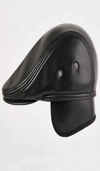 ht3501 beret cap genuine leather hat autumn winter men earflap cap elder man dad hat with ear flap male black beret18836646, Blue;gray
ht3501 beret cap genuine leather hat autumn winter men earflap cap elder man dad hat with ear flap male black beret18836646, Blue;gray