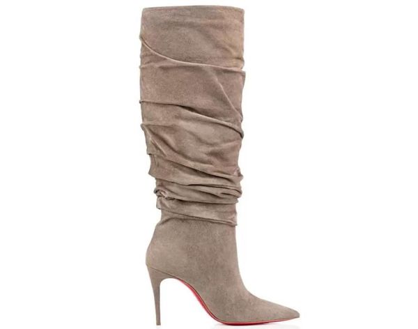winter women high heels s boots botta veau velours suede pleated leather pointed toe tall boot long leg kneeboots6757490, Black
winter women high heels s boots botta veau velours suede pleated leather pointed toe tall boot long leg kneeboots6757490, Black