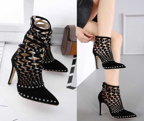 new european and sandal american fashion high hollow rivet with cool suede boots sandals pointed shoes for rome size 35 to 407121550, Black
new european and sandal american fashion high hollow rivet with cool suede boots sandals pointed shoes for rome size 35 to 407121550, Black