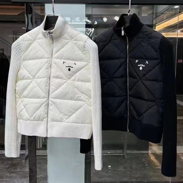 womens jacket stand collar down jacket patchwork knit jacket designer jacket p letter fashion winter jacket women, Black
womens jacket stand collar down jacket patchwork knit jacket designer jacket p letter fashion winter jacket women, Black