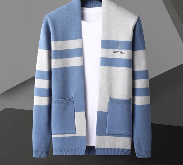 men's sweater cardigan korean casual coat elegant sweater coat trend abrigo hombre men clothing, White;black
men's sweater cardigan korean casual coat elegant sweater coat trend abrigo hombre men clothing, White;black