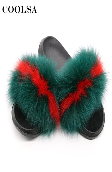 coolsa summer women fox fur slippers real fur slides female indoor flip flops casual raccon fur sandals furry fluffy plush shoes t4716603, Black
coolsa summer women fox fur slippers real fur slides female indoor flip flops casual raccon fur sandals furry fluffy plush shoes t4716603, Black