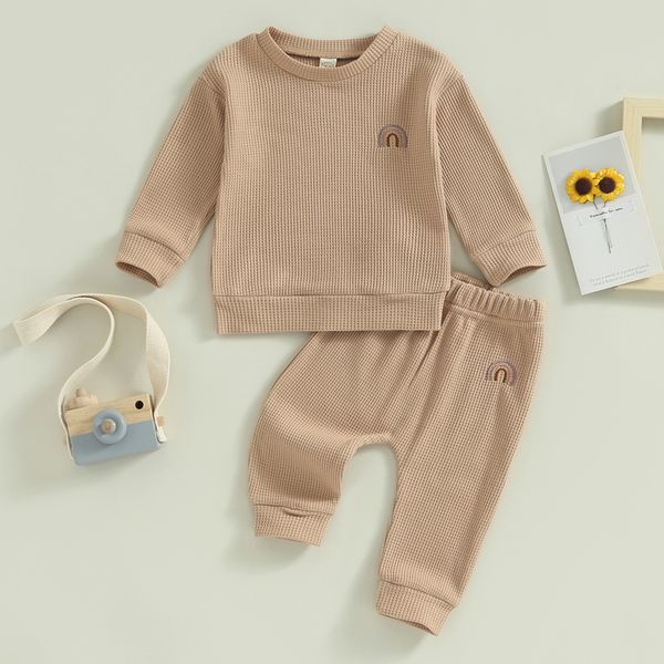 clothing sets fashion long sleeve baby girls boys outfits suit winter fall rainbow embroidery hooded pants 2pcs set toddler clothes 230901, White
clothing sets fashion long sleeve baby girls boys outfits suit winter fall rainbow embroidery hooded pants 2pcs set toddler clothes 230901, White