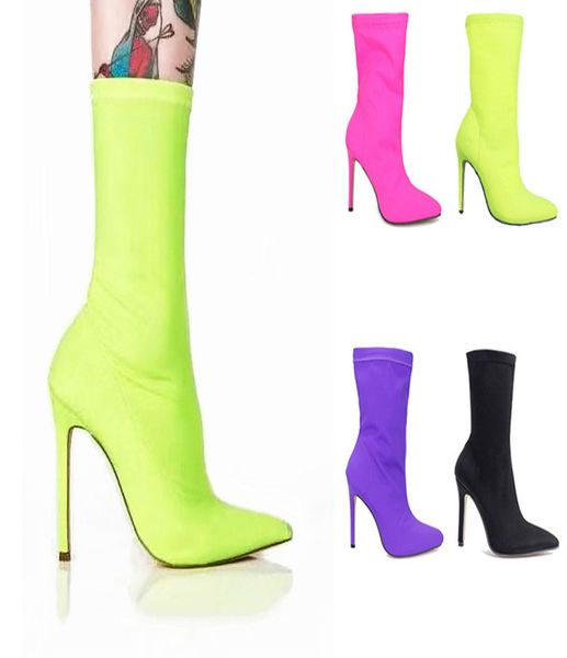 europe and the united states fashion designer women039s shoes boots elastic cloth pointed thin heel socks boots8951571, Black 
europe and the united states fashion designer women039s shoes boots elastic cloth pointed thin heel socks boots8951571, Black