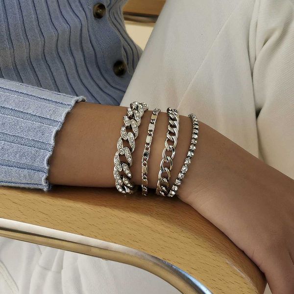 kercisbeauty 4pcs tennis miami cuban link chain bracelet set for women and girls rhinestones chain bracelet party boho dainty jewelry (silve, Silver
kercisbeauty 4pcs tennis miami cuban link chain bracelet set for women and girls rhinestones chain bracelet party boho dainty jewelry (silve, Silver