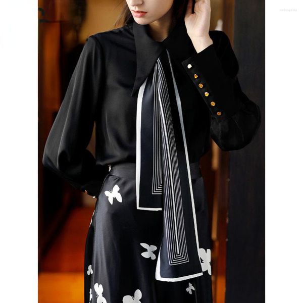 women's blouses long sleeve black shirt vintage office ladies chic buttons women solid high-end designer clothing shirts229, White
women's blouses long sleeve black shirt vintage office ladies chic buttons women solid high-end designer clothing shirts229, White