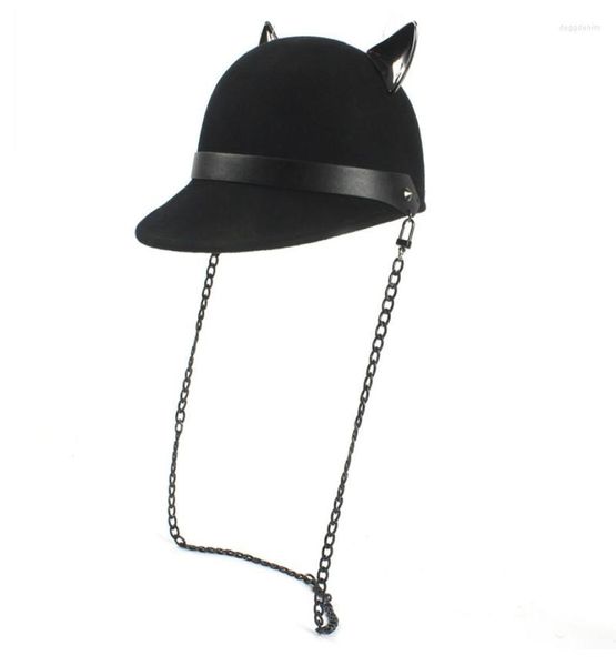 ball caps wool black women baseball hat with punk chain lady devil horns cute cat ear animal bowler visor cap3622537, Blue;gray
ball caps wool black women baseball hat with punk chain lady devil horns cute cat ear animal bowler visor cap3622537, Blue;gray