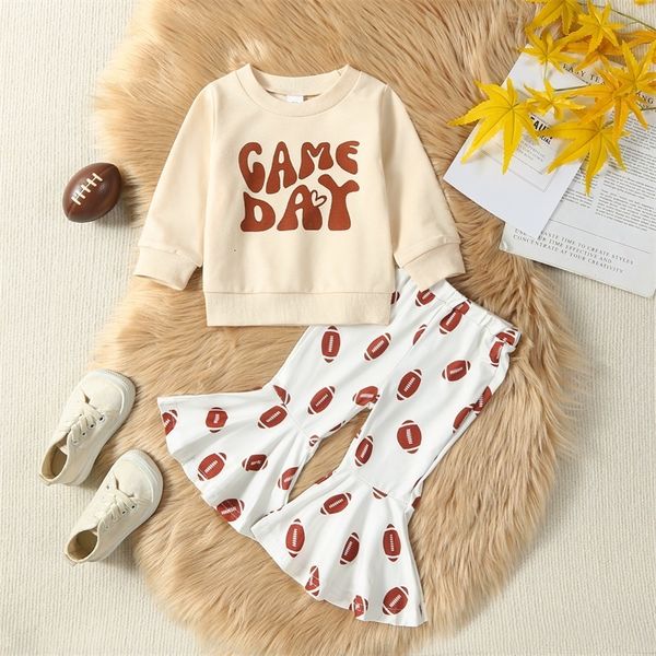 clothing sets 0720 lioraitiin 024m body girl 2pcs outfits letter print long sleeve sweatshirt rugby flare pants football 230901, White
clothing sets 0720 lioraitiin 024m body girl 2pcs outfits letter print long sleeve sweatshirt rugby flare pants football 230901, White