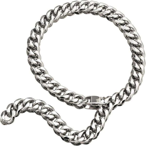 hip hop mens choker stainless steel miami chain curb cuban link rapper necklace jewelry with tail, Silver
hip hop mens choker stainless steel miami chain curb cuban link rapper necklace jewelry with tail, Silver