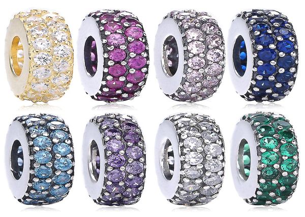 925 sterling silver 6 colors round wedding charms beads fits europe bracelet authentic inspiration within spacer cz charm5970134, Black
925 sterling silver 6 colors round wedding charms beads fits europe bracelet authentic inspiration within spacer cz charm5970134, Black