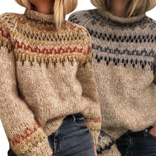 womens winter sweater half turtleneck straight floral unisex, White;black