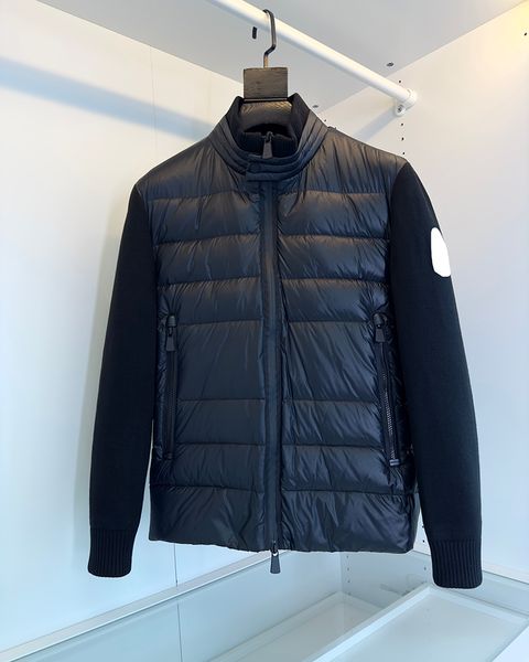 2023 autumn new men's knitted spliced down stand neck casual coat designer black jacket m-3xl
2023 autumn new men's knitted spliced down stand neck casual coat designer black jacket m-3xl