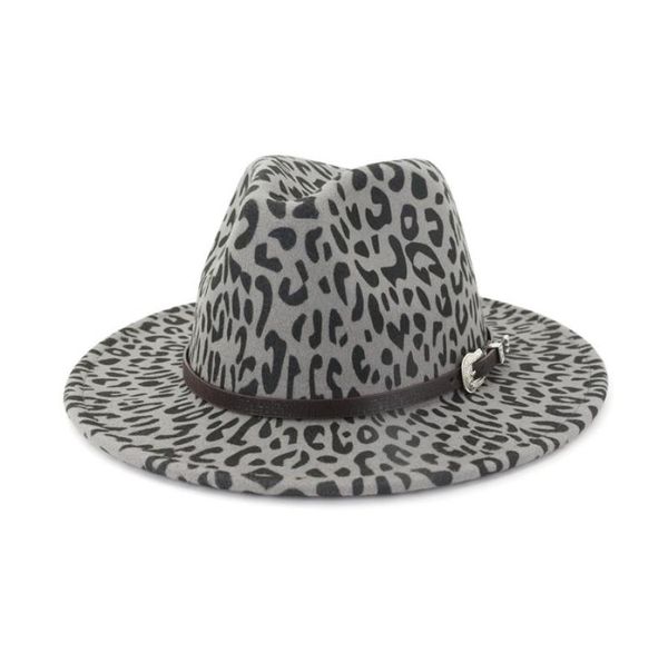 2019 autumn and winter leopard print brimmed hat travel cap fedoras jazz hat panama hats for women and girl 641394005, Blue;gray
2019 autumn and winter leopard print brimmed hat travel cap fedoras jazz hat panama hats for women and girl 641394005, Blue;gray