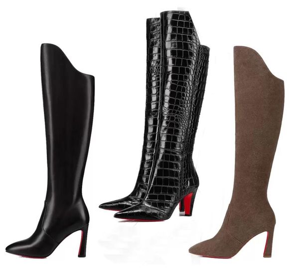winter classic luxury lady s boot eleonor botta knee boots women suede leather high heels over knees booty eu35-43 with box7535379, Black
winter classic luxury lady s boot eleonor botta knee boots women suede leather high heels over knees booty eu35-43 with box7535379, Black