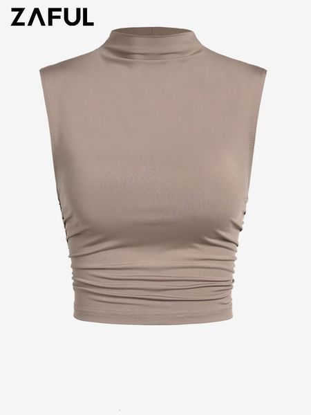 women s tanks camis tank kasual wanita atasan crop dasar tanpa lengan leher tiruan warna solid pullover musim panas untuk perempuan 230904, White
women s tanks camis tank kasual wanita atasan crop dasar tanpa lengan leher tiruan warna solid pullover musim panas untuk perempuan 230904, White
