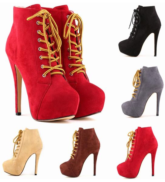 women's winter boots platform round toe s high heels shoes lace-up ankle flock boots for women court shoes us4-11 d02494339521, Black
women's winter boots platform round toe s high heels shoes lace-up ankle flock boots for women court shoes us4-11 d02494339521, Black