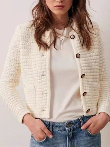 women s sweaters sweter kardigan rajut wanita baru dengan saku atasan pendek retro leher o elegan lengan panjang musim gugur awal 230904, White;black
women s sweaters sweter kardigan rajut wanita baru dengan saku atasan pendek retro leher o elegan lengan panjang musim gugur awal 230904, White;black