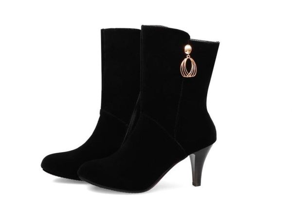 plus size 32 33 34 to 40 41 42 43 black high heel mid calf booties keep warm black synthetic suede winter boots designer9571588
plus size 32 33 34 to 40 41 42 43 black high heel mid calf booties keep warm black synthetic suede winter boots designer9571588