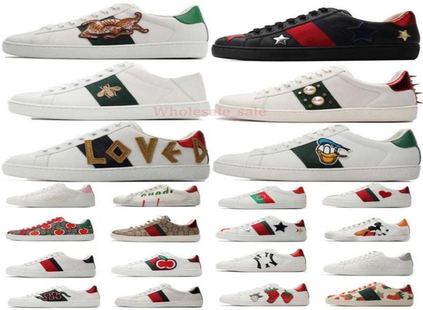 pair luxury designers ace sneakers casual dress tennis shoes men women lace up classic white leather pattern bottom cat tiger prin5477177, Black
pair luxury designers ace sneakers casual dress tennis shoes men women lace up classic white leather pattern bottom cat tiger prin5477177, Black