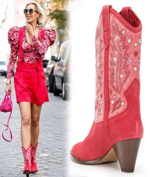 brand ankle boots chunky low heel pointed toe suede boot embossed rivet western cowboy shoes fashion casual shoe6057189, Black
brand ankle boots chunky low heel pointed toe suede boot embossed rivet western cowboy shoes fashion casual shoe6057189, Black