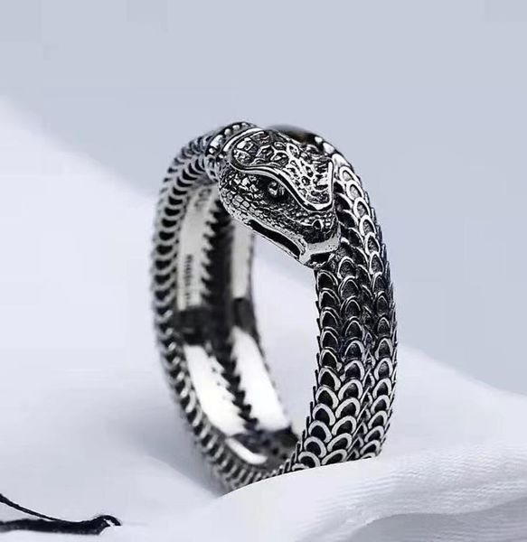 designer 925 silver single head retro fashion couple ring019031963