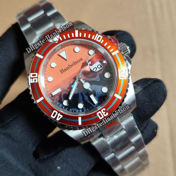 mens watch 40mm automatic movement sapphire glass orange bezel luminous gradient dial screw crown metal strap sliding buckle wrist252r, Slivery;brown
mens watch 40mm automatic movement sapphire glass orange bezel luminous gradient dial screw crown metal strap sliding buckle wrist252r, Slivery;brown