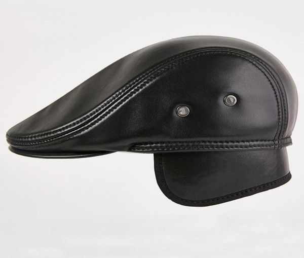 ht3501 beret cap genuine leather hat autumn winter men earflap cap elder man dad hat with ear flap male black beret11432586, Blue;gray
ht3501 beret cap genuine leather hat autumn winter men earflap cap elder man dad hat with ear flap male black beret11432586, Blue;gray
