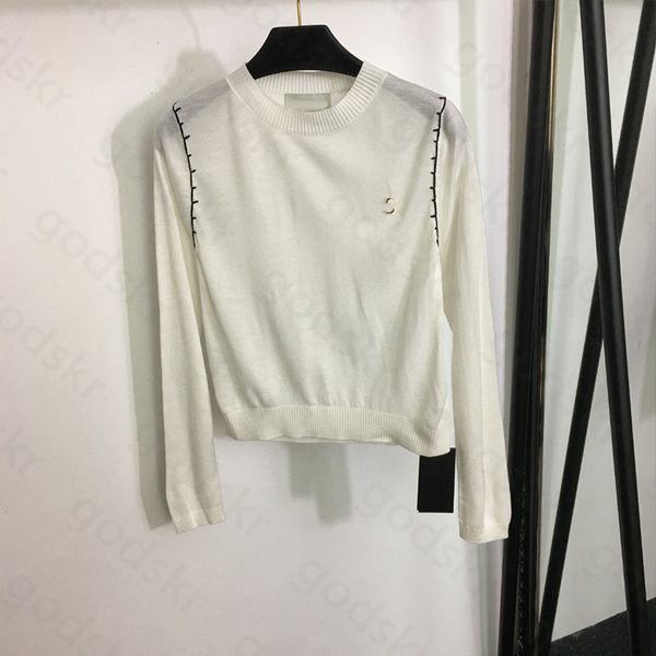 designer metal letter women t shirt fashion brand knit long sleeve blouse sweatshirt, Black
designer metal letter women t shirt fashion brand knit long sleeve blouse sweatshirt, Black