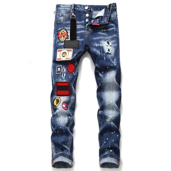 men designer jeans badge rips stretch slim fit washed biker motocycle denim pants panelled fashion women higher quality purple jeans279, Blue
men designer jeans badge rips stretch slim fit washed biker motocycle denim pants panelled fashion women higher quality purple jeans279, Blue