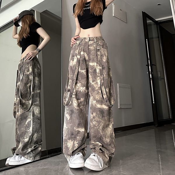 women s pants s celana kamuflase wanita celana kasual musim semi gugur 2023 pinggang tinggi saku kaki lebar panjang longgar streetwear hip h, Black;white
women s pants s celana kamuflase wanita celana kasual musim semi gugur 2023 pinggang tinggi saku kaki lebar panjang longgar streetwear hip h, Black;white