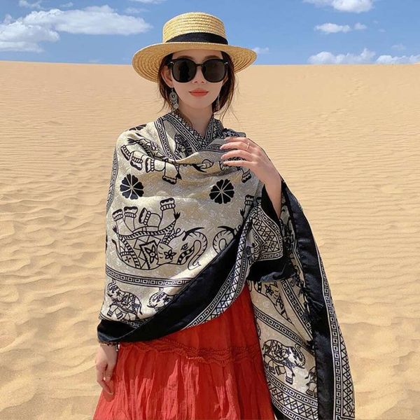 outdoor leisure travel scarves cloak ethnic style comfortable breathable scarf outside the desert large shawl, Blue;gray
outdoor leisure travel scarves cloak ethnic style comfortable breathable scarf outside the desert large shawl, Blue;gray