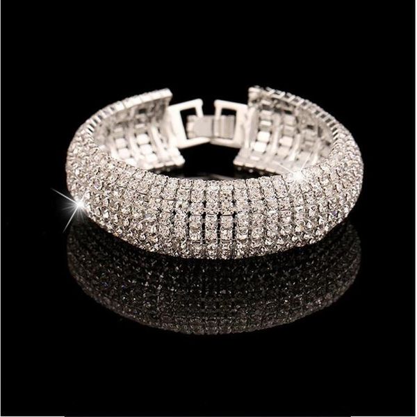 new arrival luxury rhinestones stretch bangle wedding bracelets bridal jewelry crystals bracelet for bride evening prom part2375, White
new arrival luxury rhinestones stretch bangle wedding bracelets bridal jewelry crystals bracelet for bride evening prom part2375, White