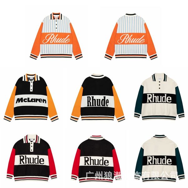 ramerican rh tide brand letter jacquard patchwork color pullover lapel sweater men's and women's casual long-sleeved sweater, White;black
ramerican rh tide brand letter jacquard patchwork color pullover lapel sweater men's and women's casual long-sleeved sweater, White;black
