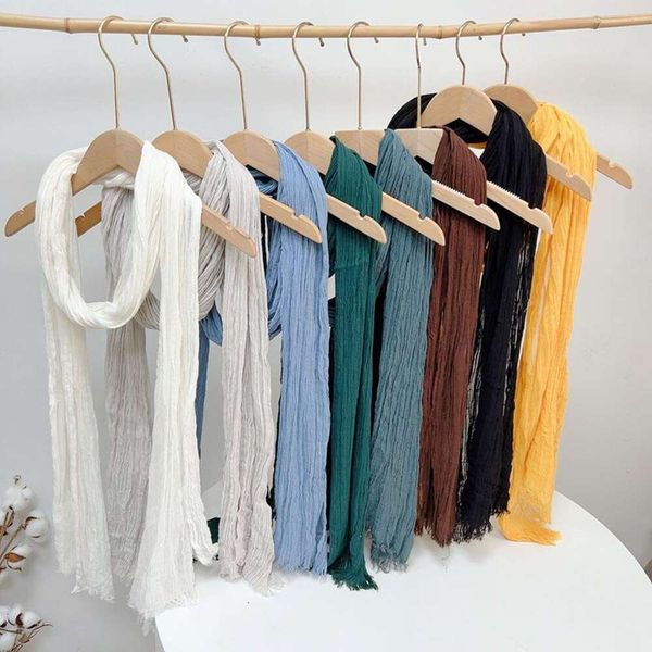 dark green pure color cotton pleated scarf womens all matching retro neck protection decoration narrow long shawl, Blue;gray
dark green pure color cotton pleated scarf womens all matching retro neck protection decoration narrow long shawl, Blue;gray