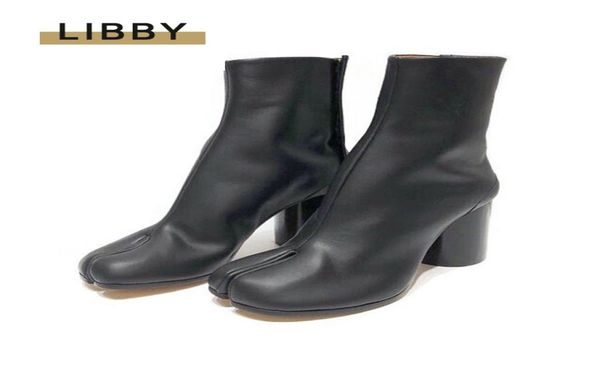new brand design fashion split toe genuine leather women chunky round high heels women boots winter tabi shoes short boots 2011053088820, Black
new brand design fashion split toe genuine leather women chunky round high heels women boots winter tabi shoes short boots 2011053088820, Black