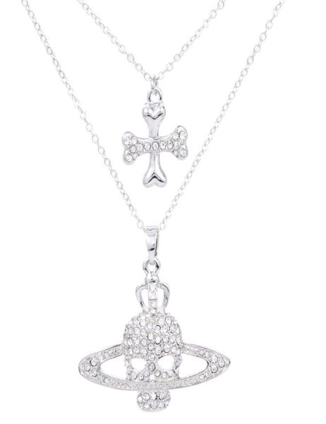 queen mother silver double skull bone diamond personality cool necklace sweater chain men and women6947816
queen mother silver double skull bone diamond personality cool necklace sweater chain men and women6947816