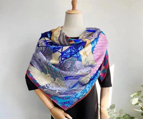 women square silk scarf large twill print shawls and wraps foulard femme joker ladies small scarves140140cm3978234, Blue;gray
women square silk scarf large twill print shawls and wraps foulard femme joker ladies small scarves140140cm3978234, Blue;gray