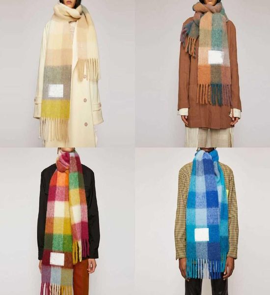 designer scarf for women new rainbow grid fringed shawl winter for male and female fashion plaid thick brand shawls and sca9414550, Blue;gray
designer scarf for women new rainbow grid fringed shawl winter for male and female fashion plaid thick brand shawls and sca9414550, Blue;gray