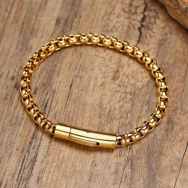 fashion punk style square pearl chain bracelet fashion men's personalized metal titanium steel jewelry gift, Black
fashion punk style square pearl chain bracelet fashion men's personalized metal titanium steel jewelry gift, Black