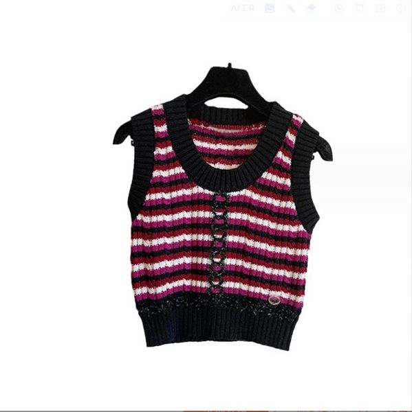 826 2023 autumn brand same style sweater sleeveless crew neck pullover fashion womens clothes womens xue, White;black
826 2023 autumn brand same style sweater sleeveless crew neck pullover fashion womens clothes womens xue, White;black