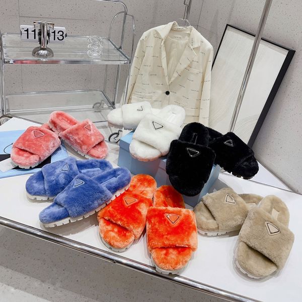 2023 winter designer womens slippers lug sole fur furry platform sandals triangle metal buckle soft warm smooth slipper wool fleece home san, Black
2023 winter designer womens slippers lug sole fur furry platform sandals triangle metal buckle soft warm smooth slipper wool fleece home san, Black