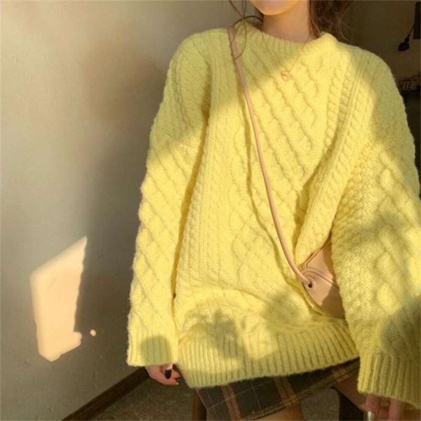sweaters for women in autumn and winter loose outerwear turtleneck lazy style round neck twisted thickened, White;black
sweaters for women in autumn and winter loose outerwear turtleneck lazy style round neck twisted thickened, White;black